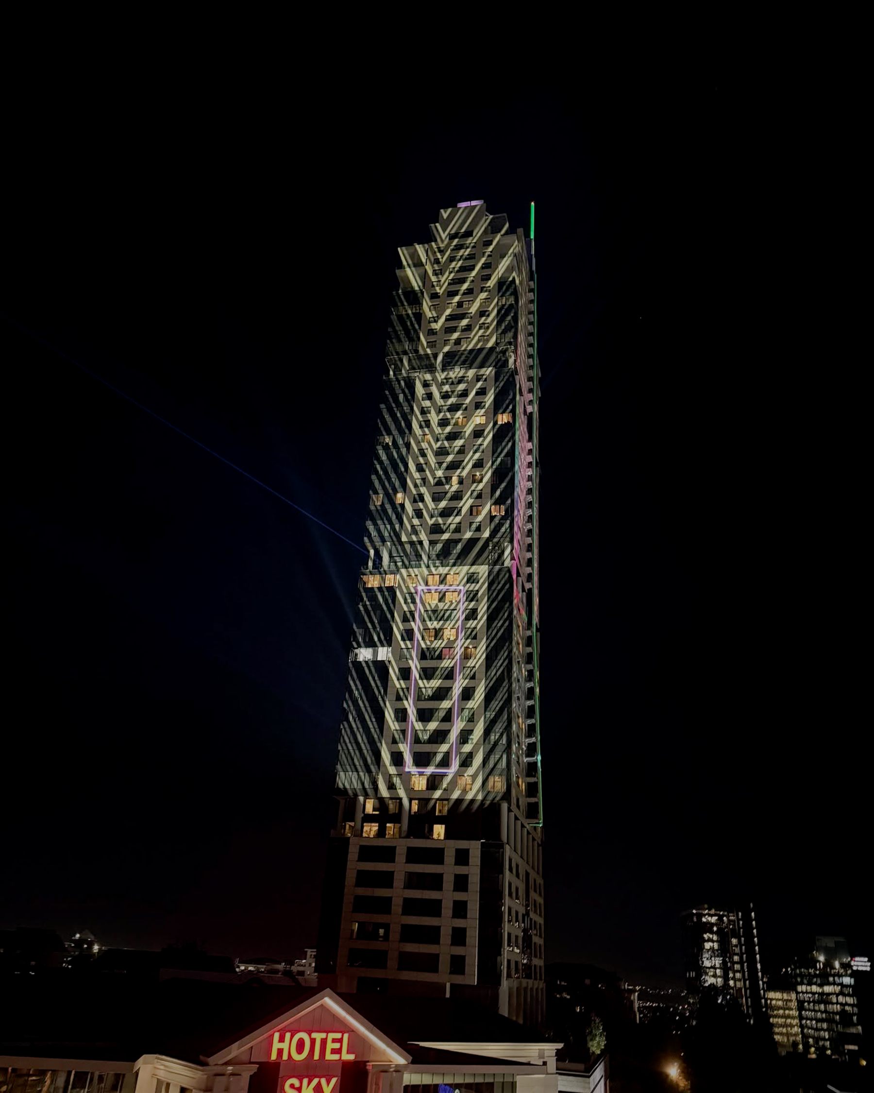 Dior Product Launch — architectural projection detail