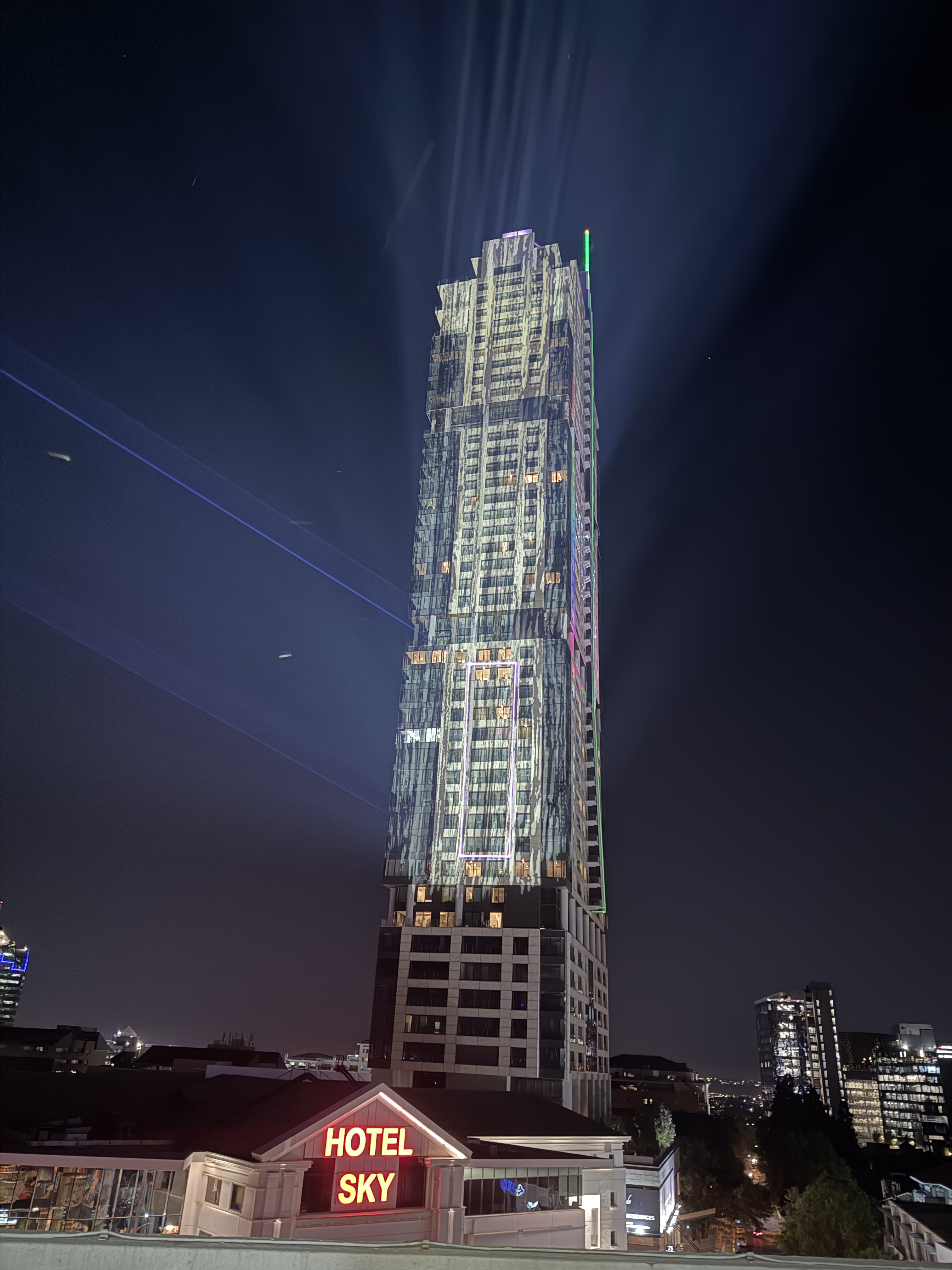 Dior Product Launch — projection mapping on Sandton tower