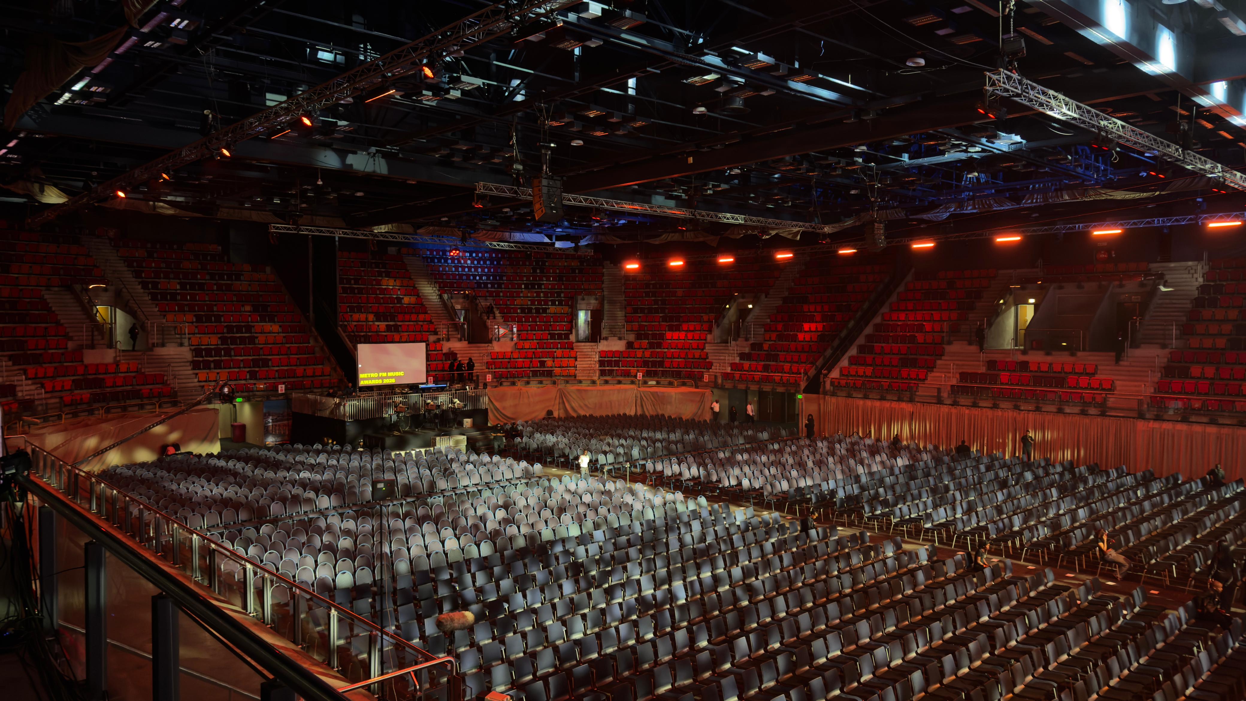 Metro FM Music Awards 2026 — arena seating and stage configuration