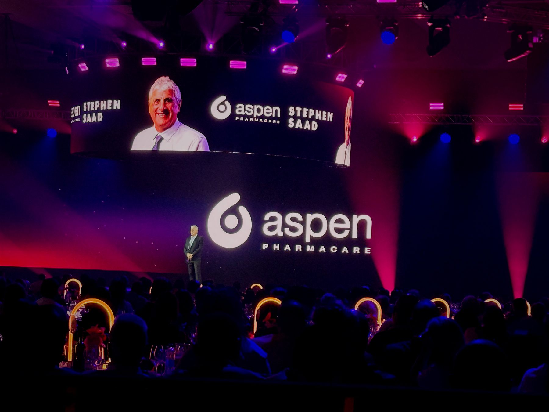 Mounjaro / Aspen Pharmacare — keynote conference stage and screen design